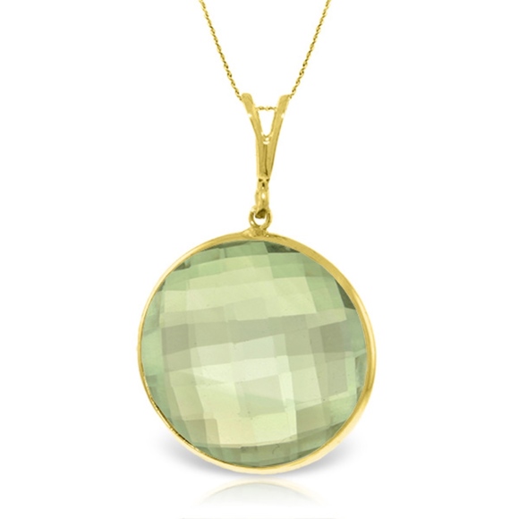 CHECKERBOARD CUT ROUND GREEN AMETHYST